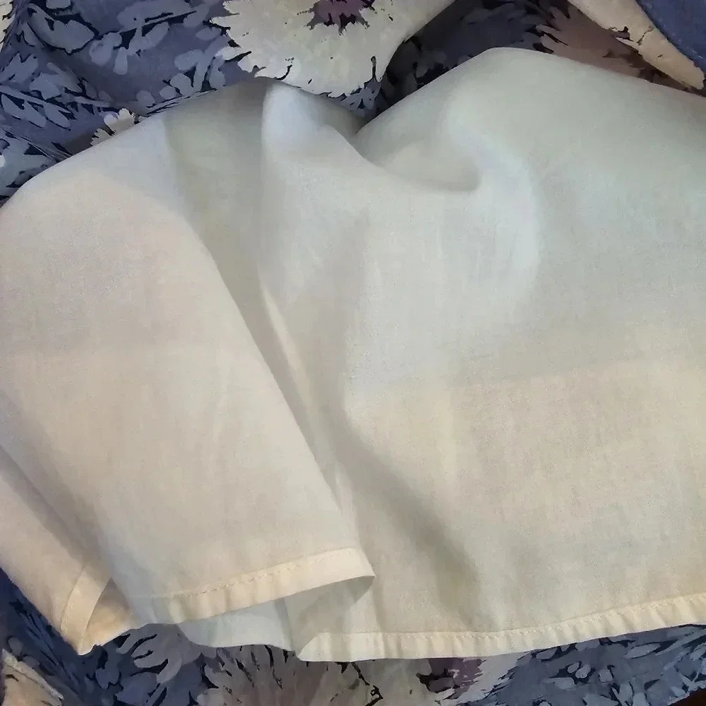 LL Bean grey a-line mini skirt with white flowers